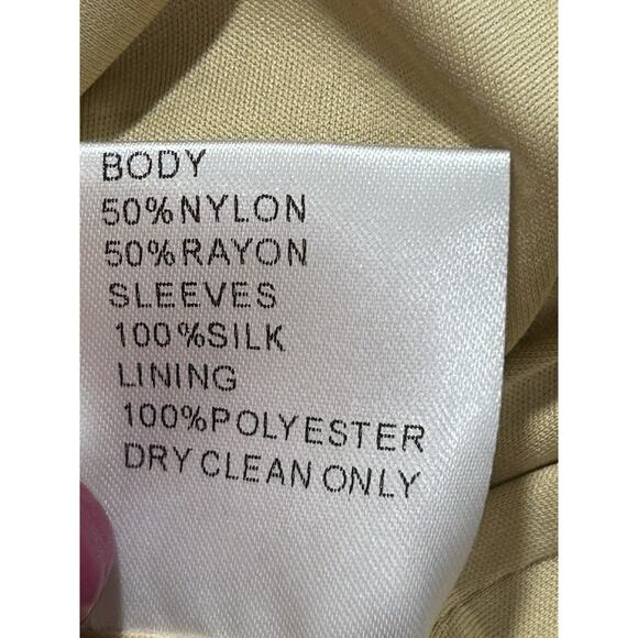 Tadashi Shoji Dress Size 12 Black Lacy Sheer Balloon Sleeve - Read Description - Picture 6 of 9